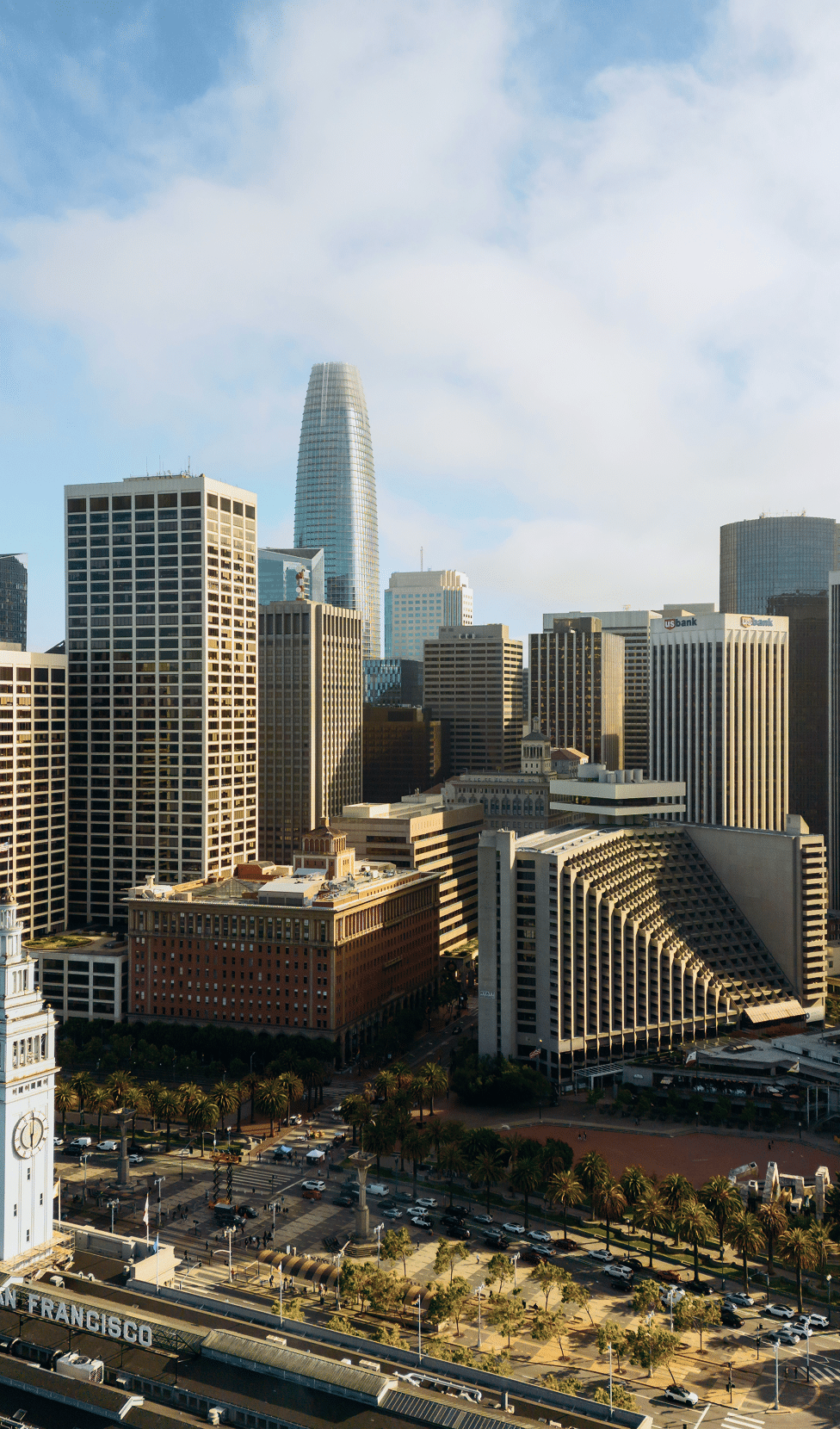 City skyline with modern architecture